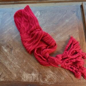🍀Red Knit Hooded Scarf!!!!